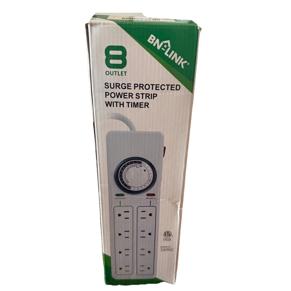 BN Link Outlets Power Strip with 24hr Programmable Timer and Surge Protector